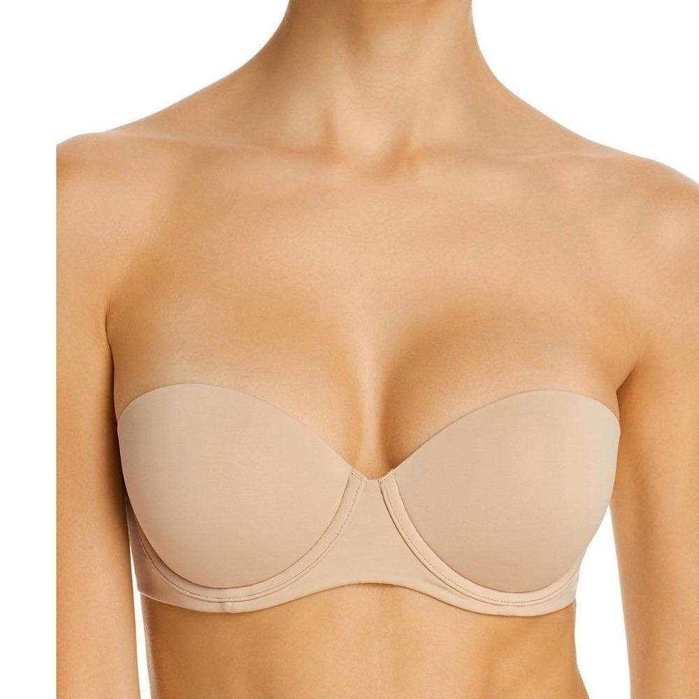 Calvin Klein Naked Glamour Strapless Push-Up Bra 36D Bare Nude QF5677